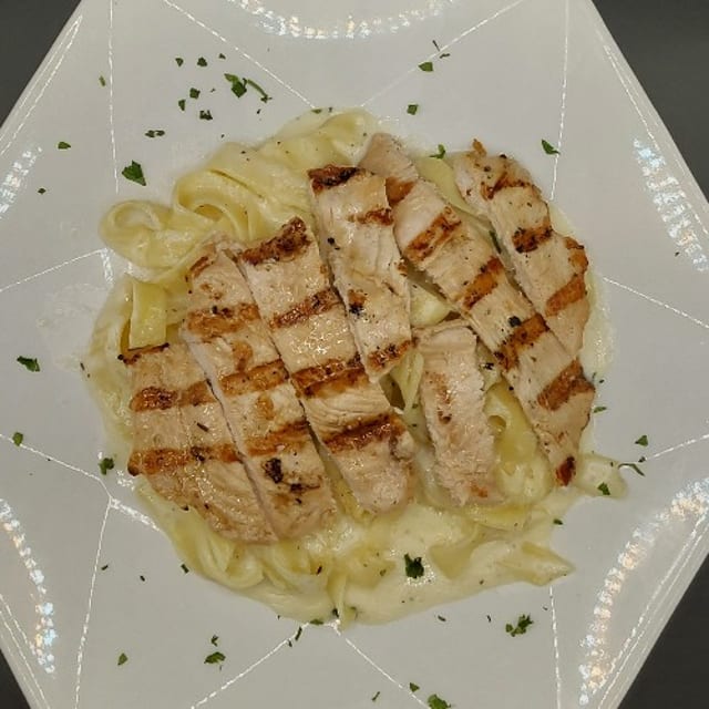 Chicken Fettuccine Alfredo.