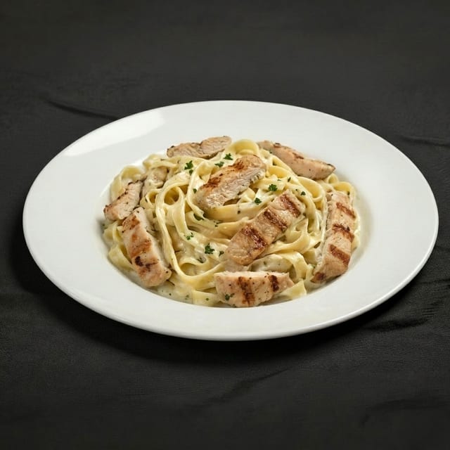 Chicken Fettuccine Alfredo.