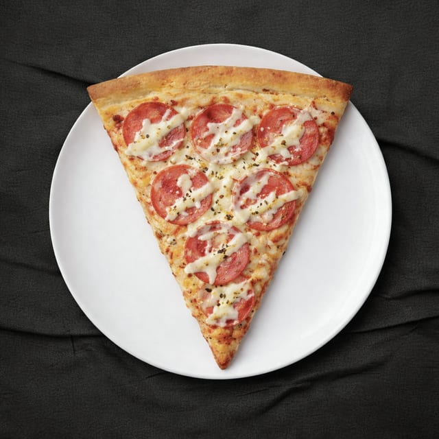 2 - (1) One Topping Pizza Slices & Fountain Drink.